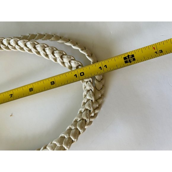 Vintage 1980's Allan Edward Handbag 12 x 18 Double Strap Mosaic Mesh Squares - Picture 9 of 10